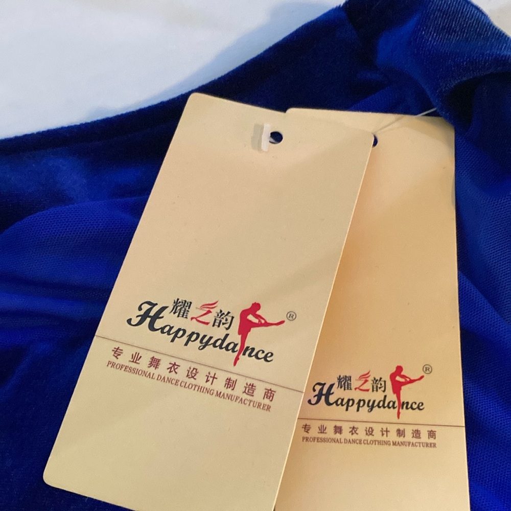 NWT Happy Dance Blue Velvet Dress